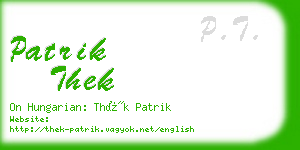 patrik thek business card